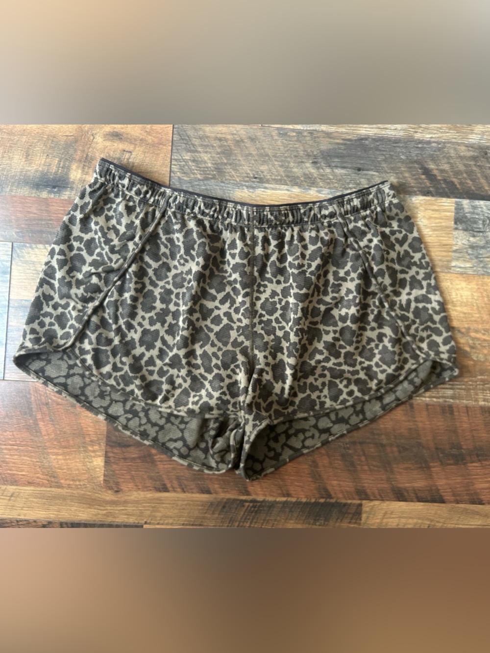 lululemon athletica Leopard Print Shorts in Brown and Black